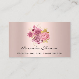 Event Hochzeitsplaner Floral Pink Logo QR CODE Visitenkarte