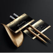 Event Hochzeitsplaner Makeup Artist Black Gold VIP Visitenkarte