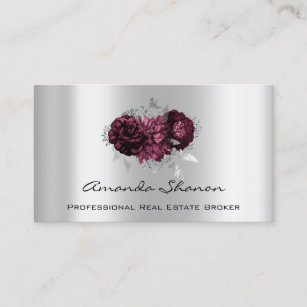 Event Hochzeitsplaner Marsala Silver Logo QRCODE Visitenkarte