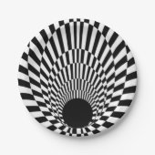 Event Horizon 3d Black hole Pappteller (Vorderseite)