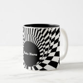 Event Horizon 3d Black hole Zweifarbige Tasse (VorderseiteRechts)
