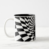 Event Horizon 3d Black hole Zweifarbige Tasse (Links)