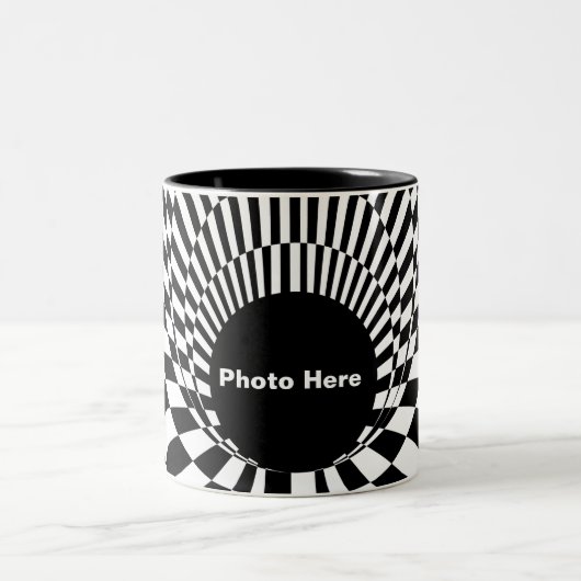 Event Horizon 3d Black hole Zweifarbige Tasse (Mittel)