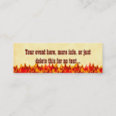 Event Hot Ticket Kostenloses Getränk Rote Flammen (Rückseite)