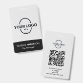 Event-ID Angepasste Lanyard-Namensmarke mit QR-Cod Ausweis (Vorder- & Rückseite)