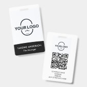 Event-ID Angepasste Lanyard-Namensmarke mit QR-Cod Ausweis (Vorder- & Rückseite)