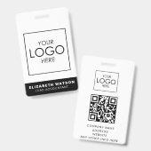 Event-ID Angepasste Lanyard-Namensmarke mit QR-Cod Ausweis (Vorder- & Rückseite)