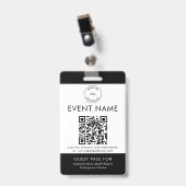 Event-Logo QR-Code Gast-Pass-Name jedes Color-Abze Ausweis (Vorderseite mit Clip)
