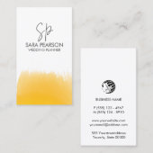 Event Management Planning Monogram Visitenkarte (Vorne/Hinten)