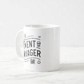 Event-Manager-Beförderungs-Gratulation Kaffeetasse (Vorderseite Links)