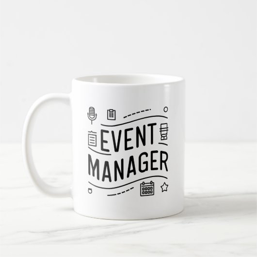 Event-Manager-Beförderungs-Gratulation Kaffeetasse (Links)