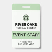 Event-Mitarbeiter-ID Ausweis (Vorderseite)