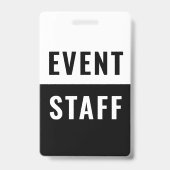 Event-Mitarbeiter-ID-Ausweis Ausweis (Rückseite)