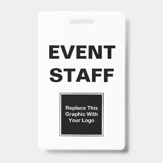 Event-Mitarbeiter-ID Zwei-Image-Design-Abzeichen Ausweis (Vorderseite)