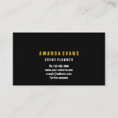 Event Moderne Gelbe Punkte Confetti Funkelnd Licht Visitenkarte (Rückseite)