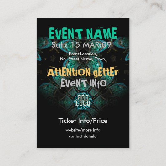 EVENT PARTY miniFLYER #009 Visitenkarte (Vorderseite)