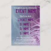 EVENT PARTY miniFLYER #08 Visitenkarte (Rückseite)