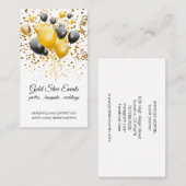 Event Party Planer Ballons und Confetti Visitenkarte (Vorne/Hinten)
