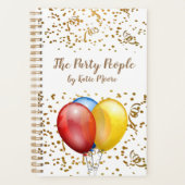 Event Party Planer Ballons und Gold Confetti (Vorderseite)