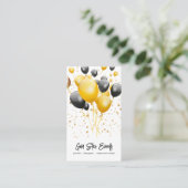 Event Party Planner Balloons Confetti Visitenkarte (Stehend Vorderseite)