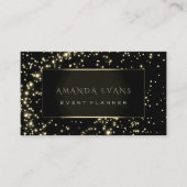 Event Planer Black Frame Stars Gold Sparkasse Sepi Visitenkarte (Vorderseite)