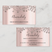 Event-Planer Bloger Influencer Rose Powder Visitenkarte (Vorne/Hinten)