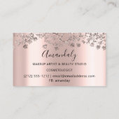 Event-Planer Bloger Influencer Rose Powder Visitenkarte (Rückseite)