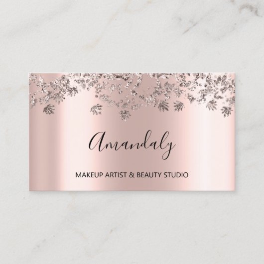 Event-Planer Bloger Influencer Rose Powder Visitenkarte (Vorderseite)