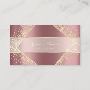 Event-Planer Blogger Rose Gold Floral Crystals Visitenkarte