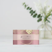 Event-Planer Blogger Rose Gold Floral Wraath Visitenkarte (Stehend Vorderseite)