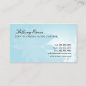 Event-Planer-Blumendesigner Visitenkarte (Rückseite)