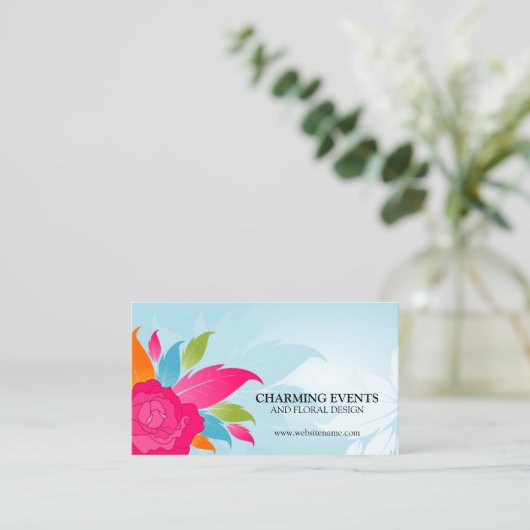 Event-Planer-Blumendesigner Visitenkarte (Stehend Vorderseite)