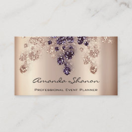 Event-Planer Couch QrCode Foto Logo-Rose Gold Visitenkarte