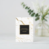 Event-Planer für White und Gold Marmor Grosser Visitenkarte (Stehend Vorderseite)