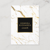 Event-Planer für White und Gold Marmor Grosser Visitenkarte (Vorderseite)