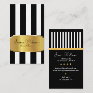 Event-Planer Gold-Label für Black Strips Visitenkarte