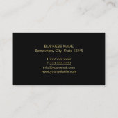 Event-Planer-Goldananas-moderne Streifen Visitenkarte (Rückseite)