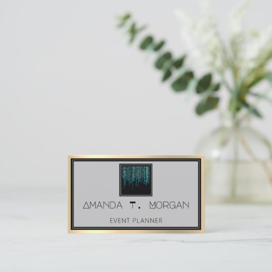 Event-Planer Hochzeitsfeier Blogger Moderne Tropfe Visitenkarte (Stehend Vorderseite)