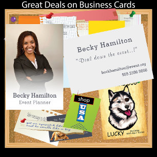 Event-Planer Misty Foto-Vorlage Fantastischer Wert Visitenkarte