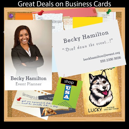 Event-Planer Misty Foto-Vorlage Fantastischer Wert Visitenkarte