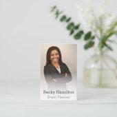 Event-Planer Misty Foto-Vorlage Fantastischer Wert Visitenkarte (Stehend Vorderseite)