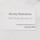 Event-Planer Misty Foto-Vorlage Fantastischer Wert Visitenkarte (Rückseite)