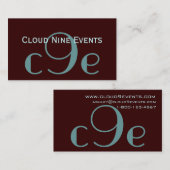 Event-Planer-Monogramm-Logo-Visitenkarten Visitenkarte (Vorne/Hinten)