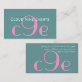 Event-Planer-Monogramm-Logo-Visitenkarten Visitenkarte (Vorne/Hinten)