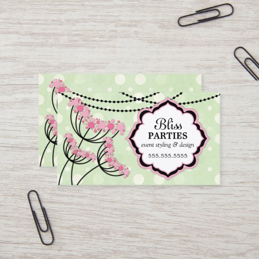 Event-Planer Visitenkarte (Vorderseite/Rückseite Beispiel)