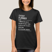Event Planner Definition Shirts Funny Job Title (Vorderseite)