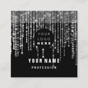 Event-PLANNER Einzigartiges Eyeash-Logo VIP Quadratische Visitenkarte