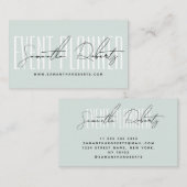 Event planner modern typography script blue visitenkarte (Vorne/Hinten)