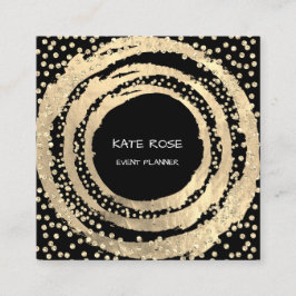 Event Planner Music Media Fashion Blogger Black Quadratische Visitenkarte