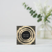 Event Planner Music Media Fashion Blogger Black Quadratische Visitenkarte (Stehend Vorderseite)